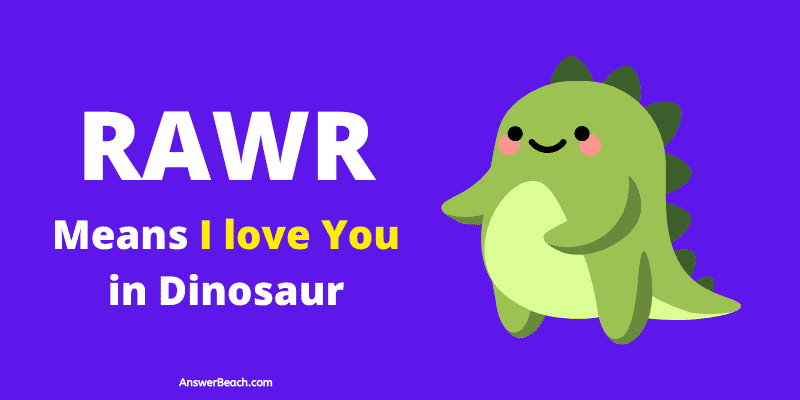 Dinosaur saying Rawr means I love You—What Does Rawr Mean in Dinosaur