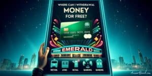 Emerald Card with ATMs, retail stores, and mobile banking icons -- Where Can I Withdraw Money From My Emerald Card For Free