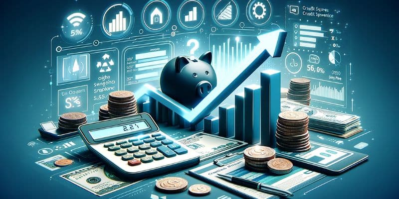 Image of a calculator, piggy bank, money, and graphs - Does Snap Finance Report To Credit Bureau